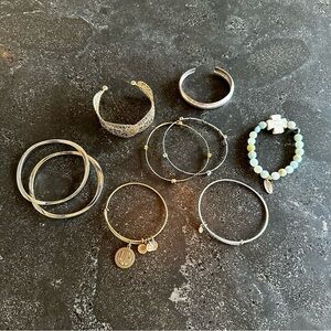 Lot 9 Women’s Bracelets Alex Ani Liv Grace Metal Costume Jewelry